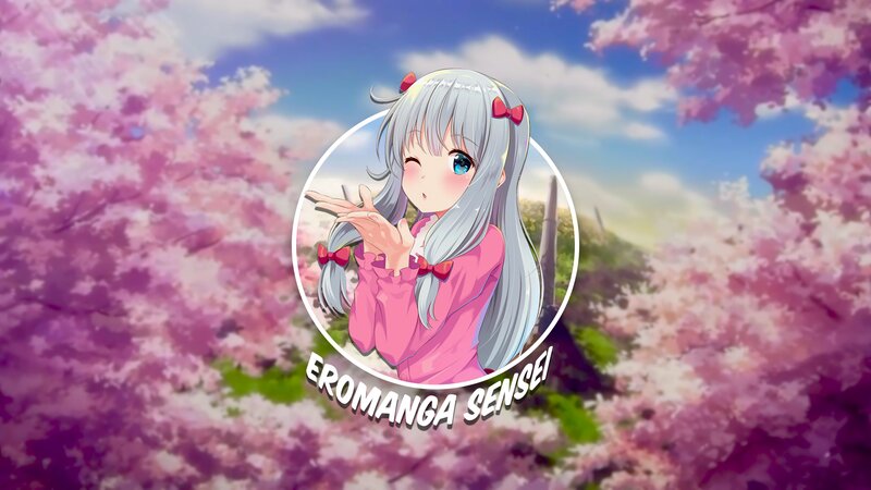 Anime Girl in Cherry Blossoms — Pink, Serene, Spring, Cherry Blossoms, Sky