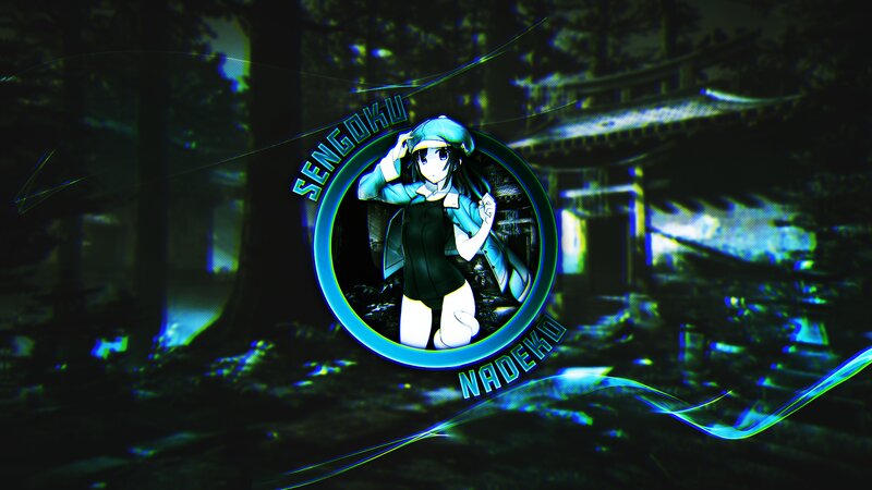 Anime Girl in Circle — Black