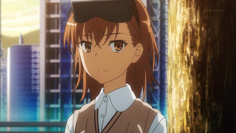 anime girl in city