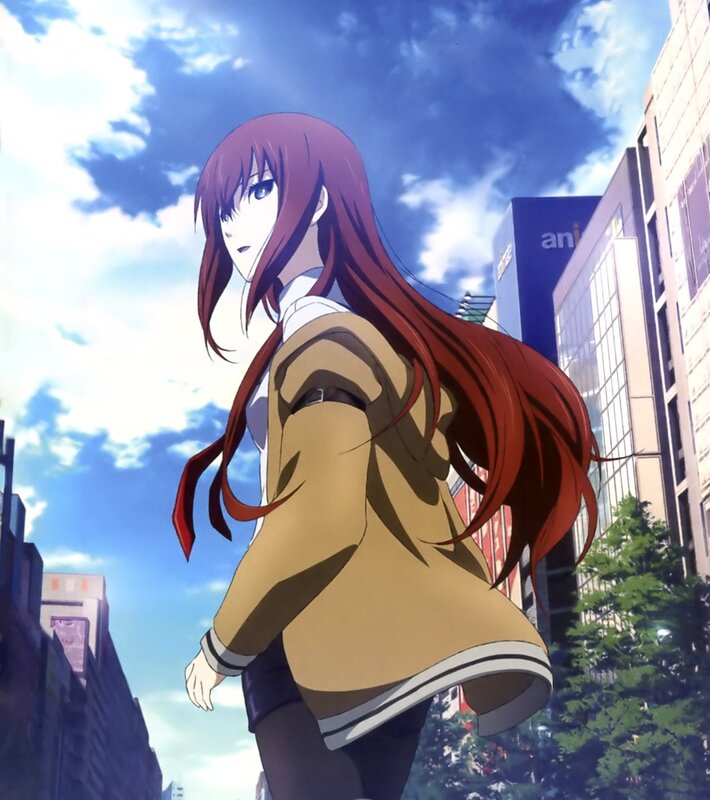 anime girl in city