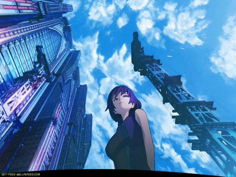 Anime Girl in City — Blue, Dramatic
