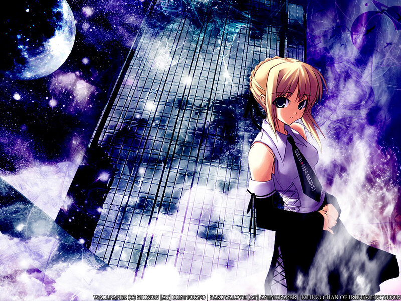 anime girl in cityscape