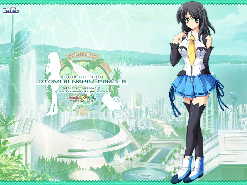 Anime girl in cityscape