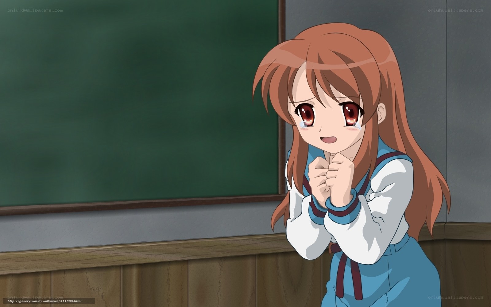 anime girl in classroom
