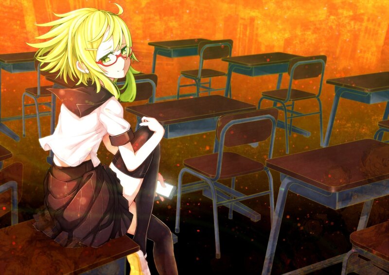 anime girl in classroom