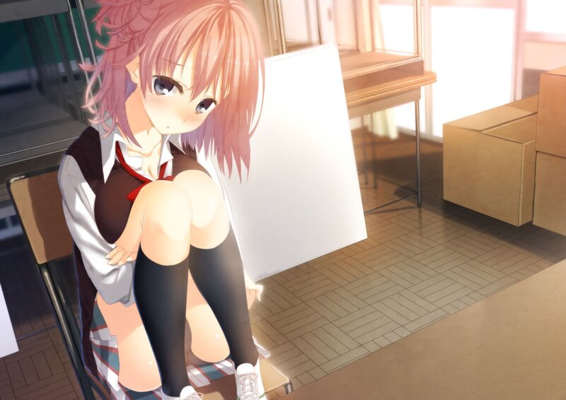 anime girl in classroom