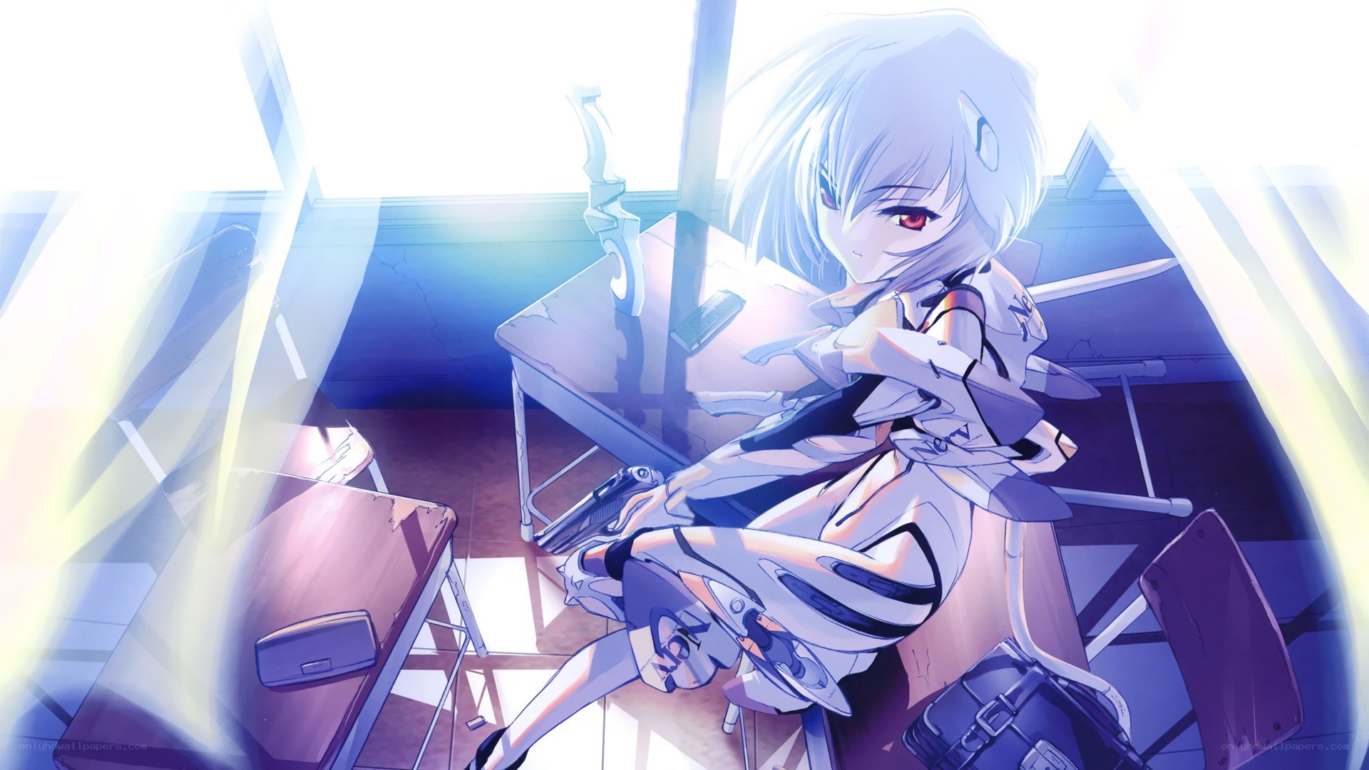 anime girl in classroom