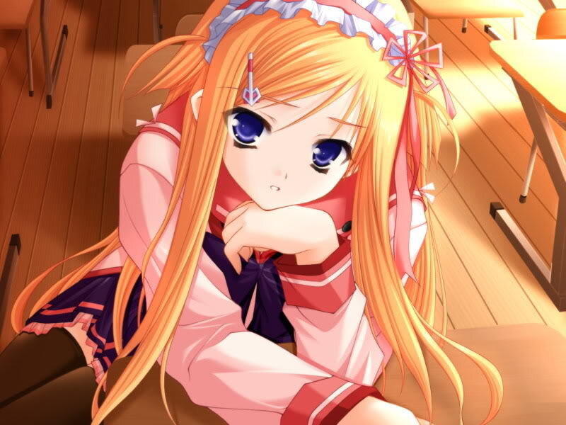 anime girl in classroom