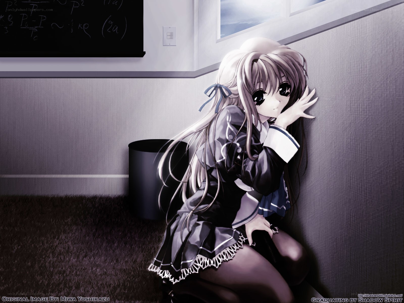 anime girl in classroom