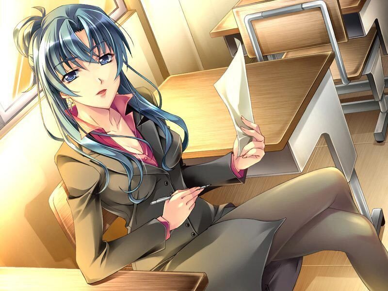 anime girl in classroom