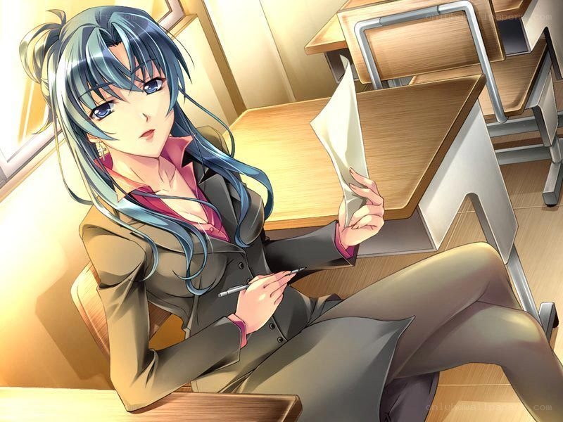 anime girl in classroom