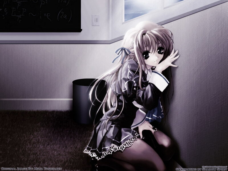 anime girl in classroom