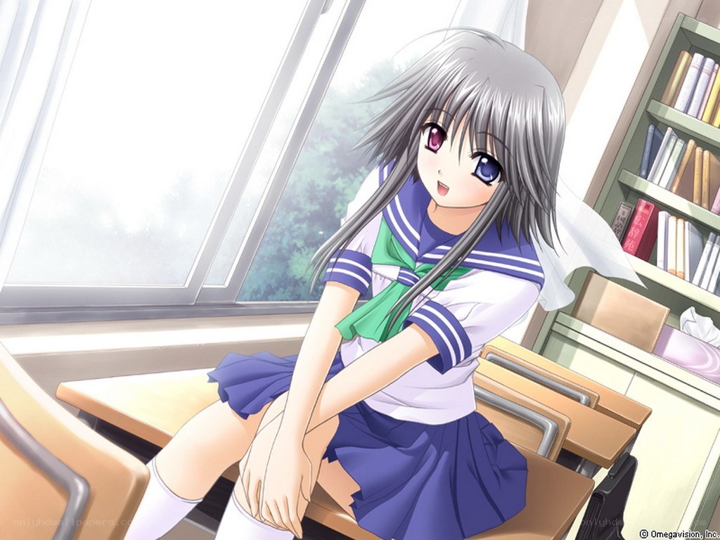 anime girl in classroom