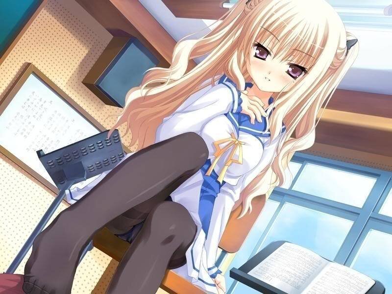 anime girl in classroom