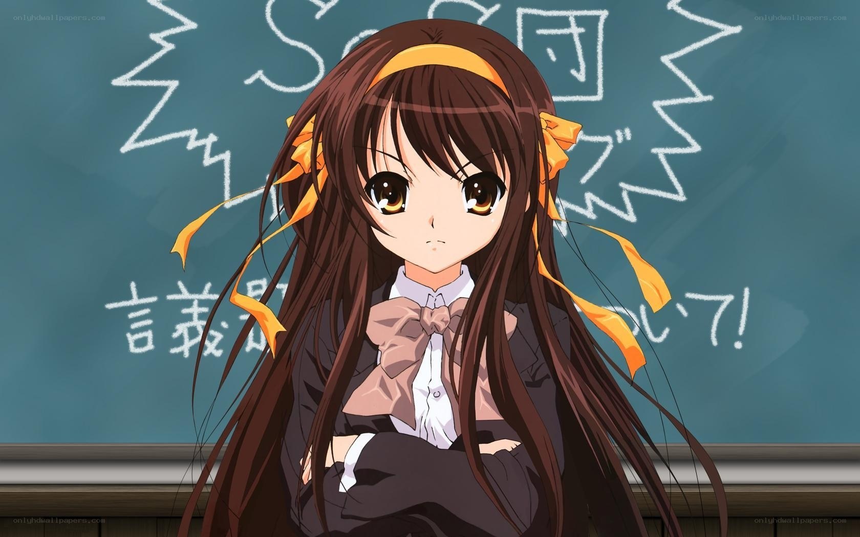 anime girl in classroom