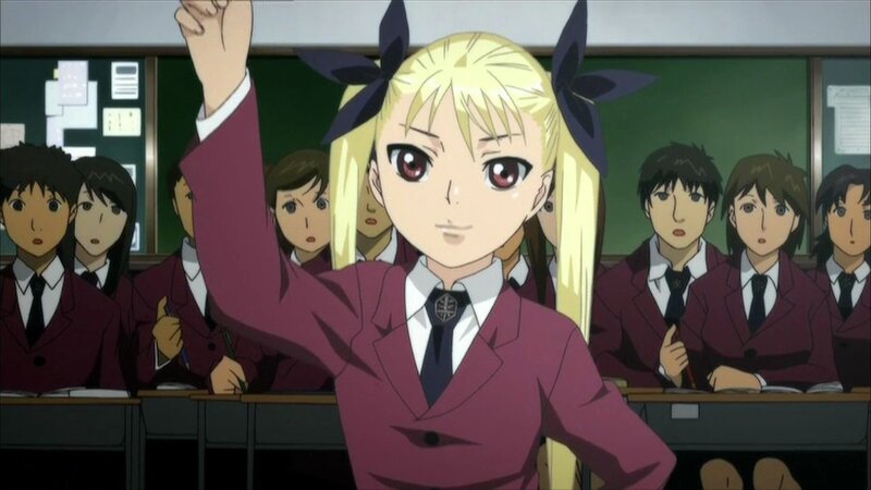 anime girl in classroom