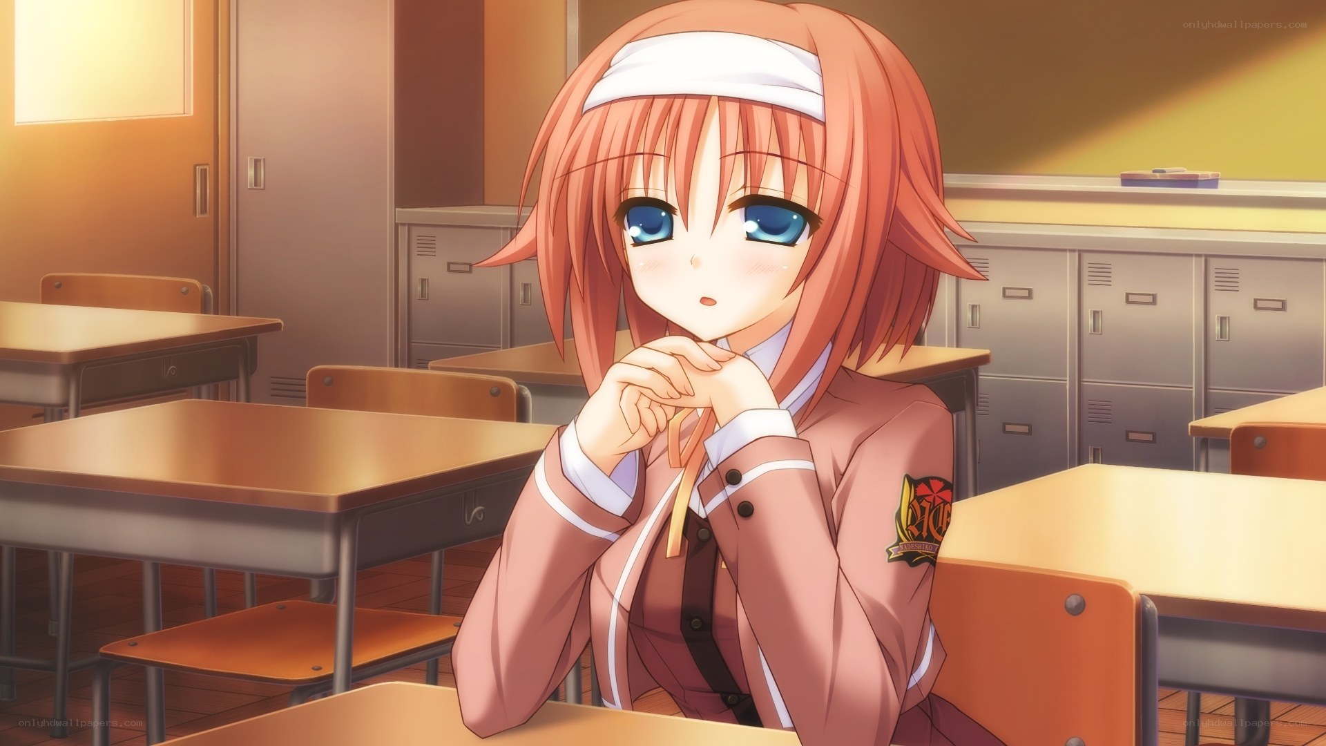 anime girl in classroom