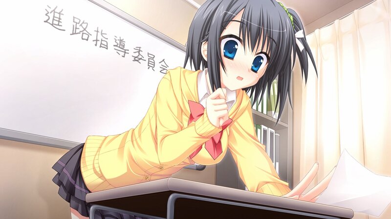 anime girl in classroom