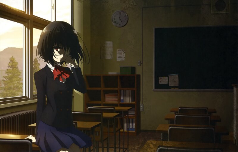 anime girl in classroom