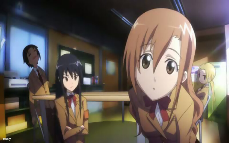 Anime Girl in Classroom — Brown, Dramatic
