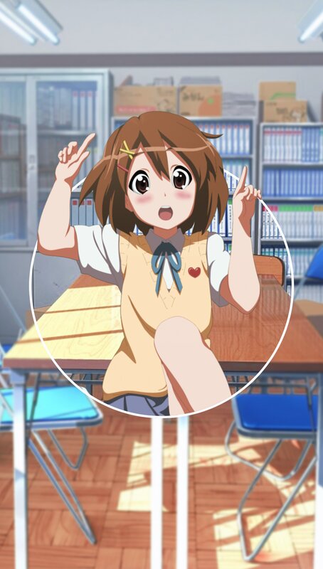 Anime Girl in Classroom — Brown, Energetic