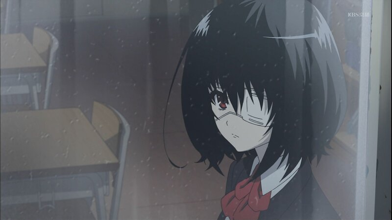 Anime Girl in Classroom — Gray, Melancholic