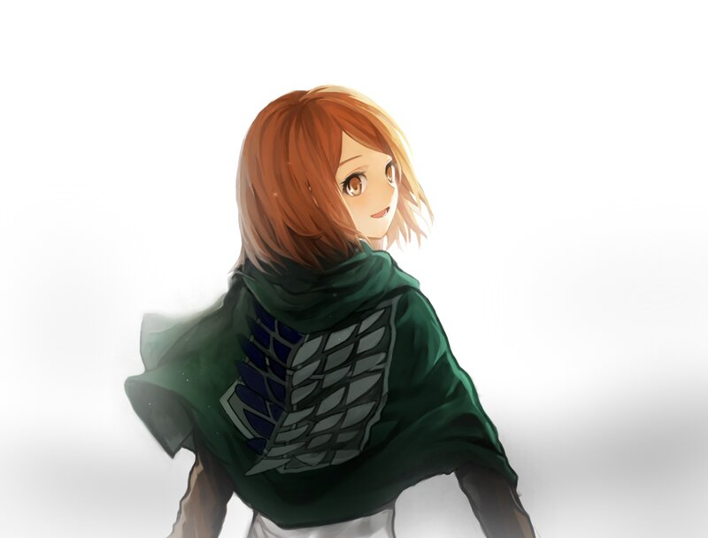 Anime Girl in Cloak — Green