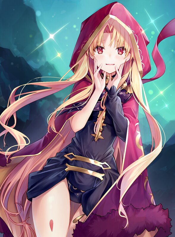 Anime Girl in Cloak — Purple