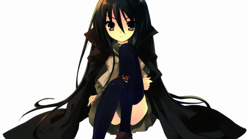 anime girl in cloak