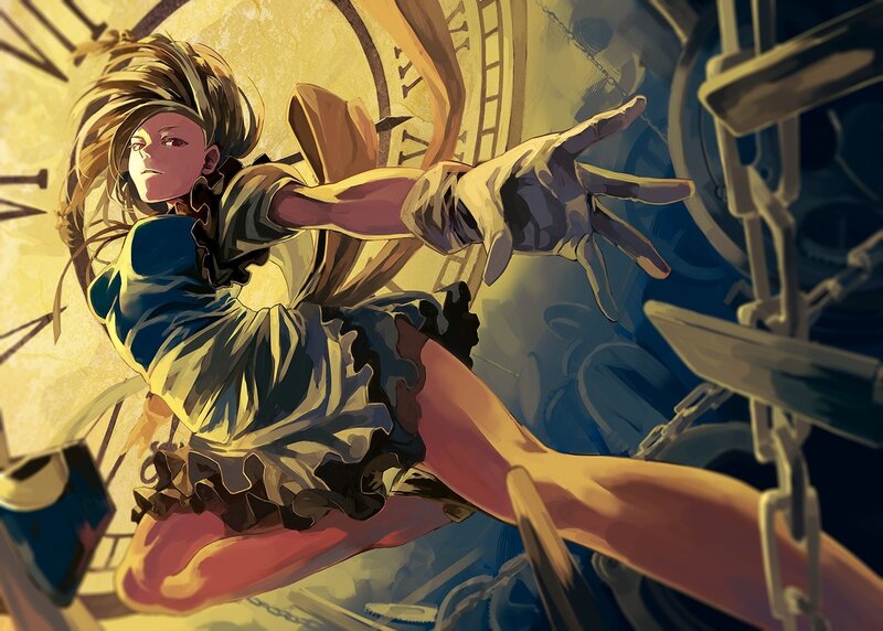 Anime Girl in Clockwork