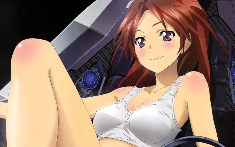 anime girl in cockpit