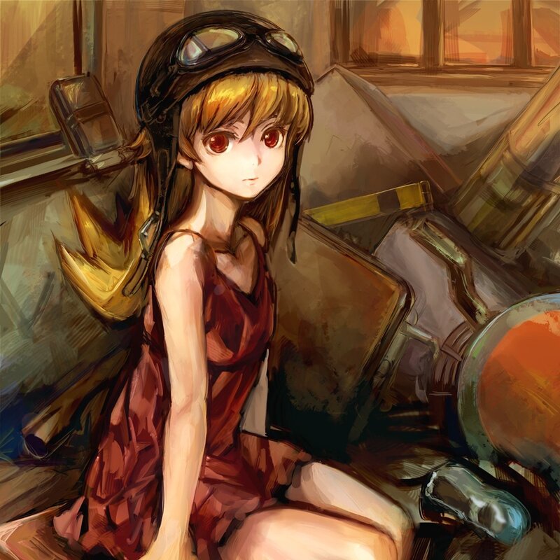 anime girl in cockpit