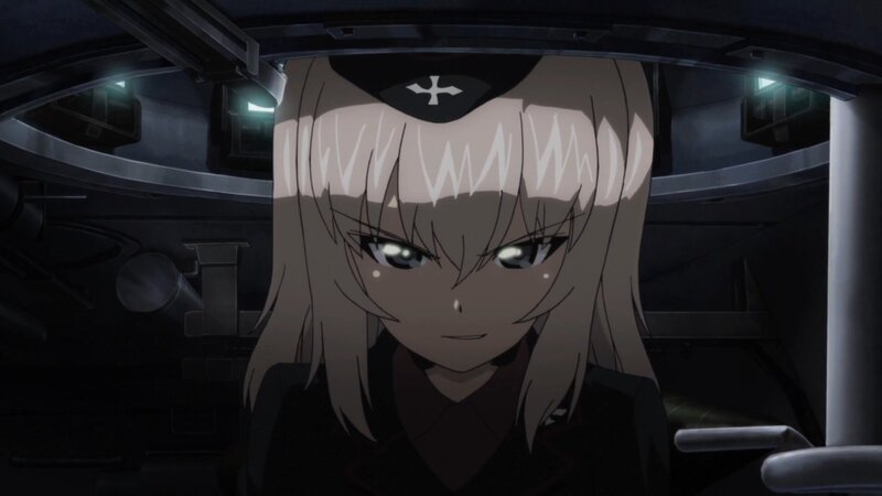 Anime Girl in Cockpit — Black, Serious