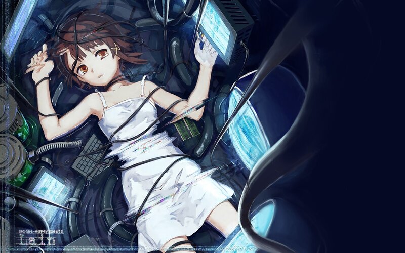 Anime Girl in Cockpit — Blue, Dramatic, Night, Digital Art