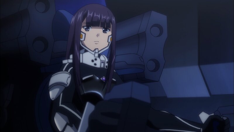 Anime Girl in Cockpit — Blue, Serious