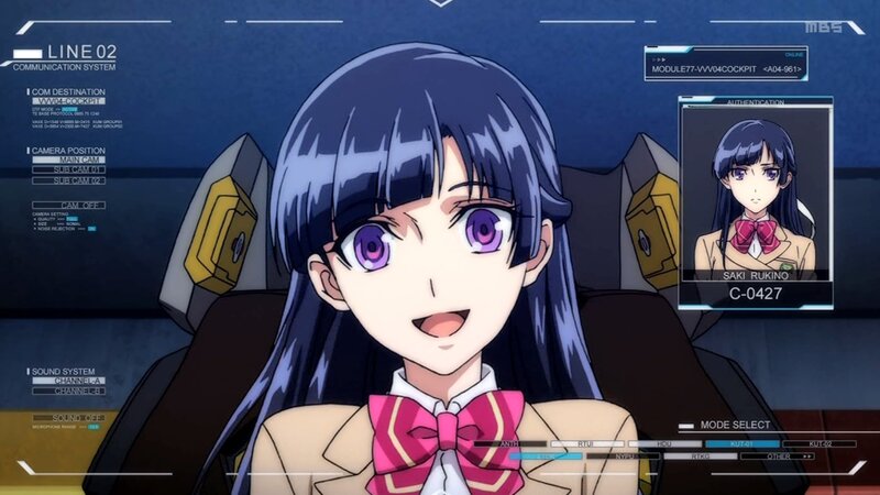 Anime Girl in Cockpit — Blue, Technological