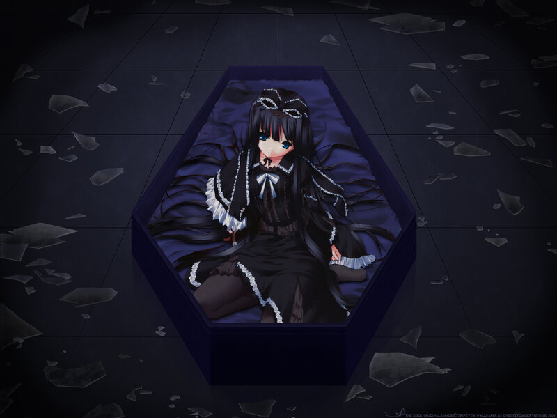 Anime Girl in Coffin — Black