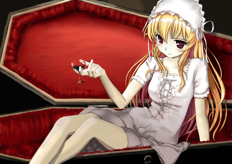 Anime Girl in Coffin — Red