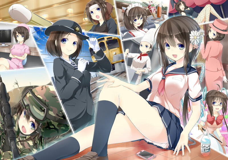 Anime Girl in Collage