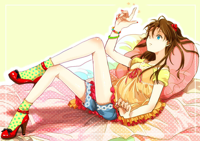 Anime girl in colorful outfit