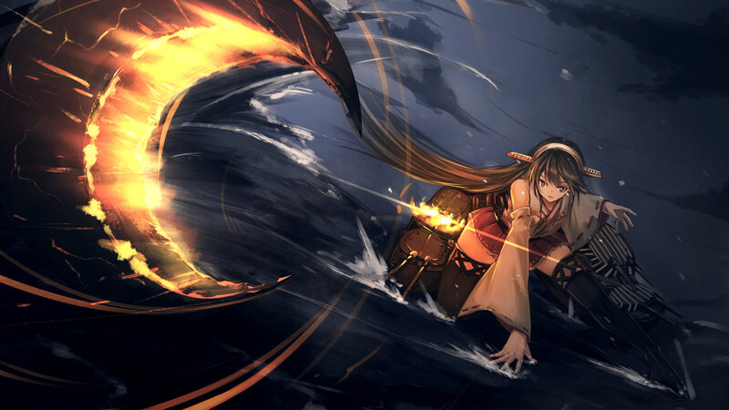 Anime Girl in Combat — Black