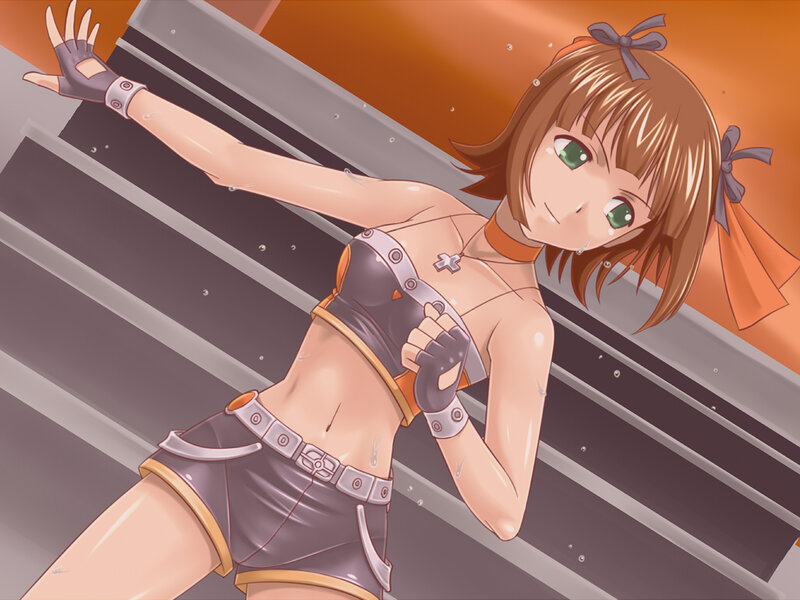 anime girl in combat outfit