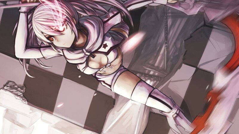 anime girl in combat pose