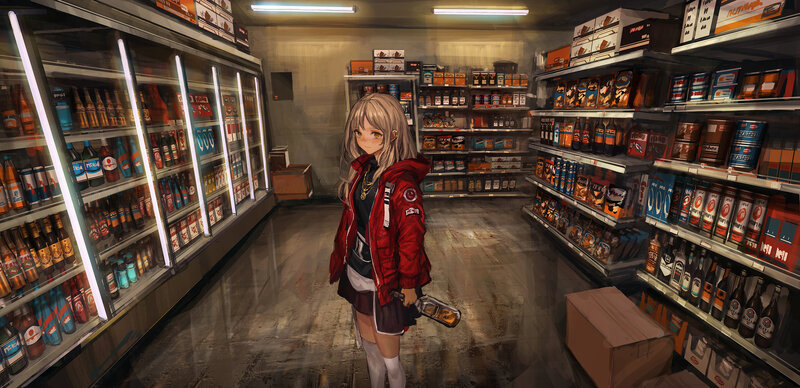Anime Girl in Convenience Store