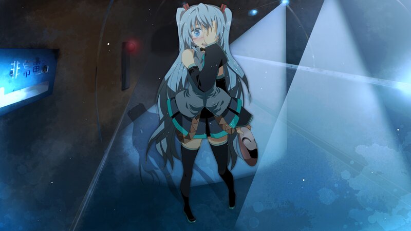 Anime Girl in Corridor