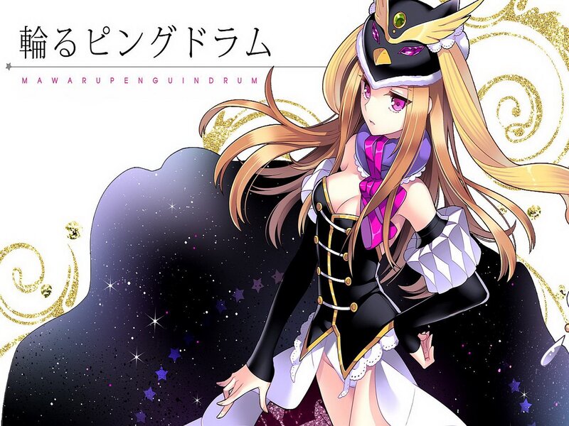 Anime Girl in Costume — Black, Dramatic, Night