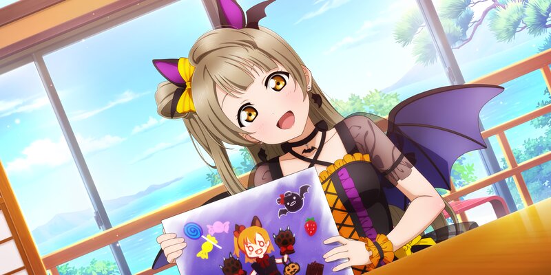 Anime Girl in Costume — Purple, Cheerful