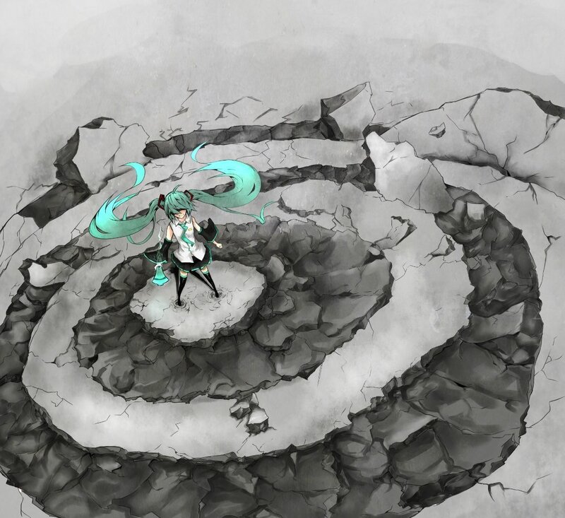 Anime Girl in Crater