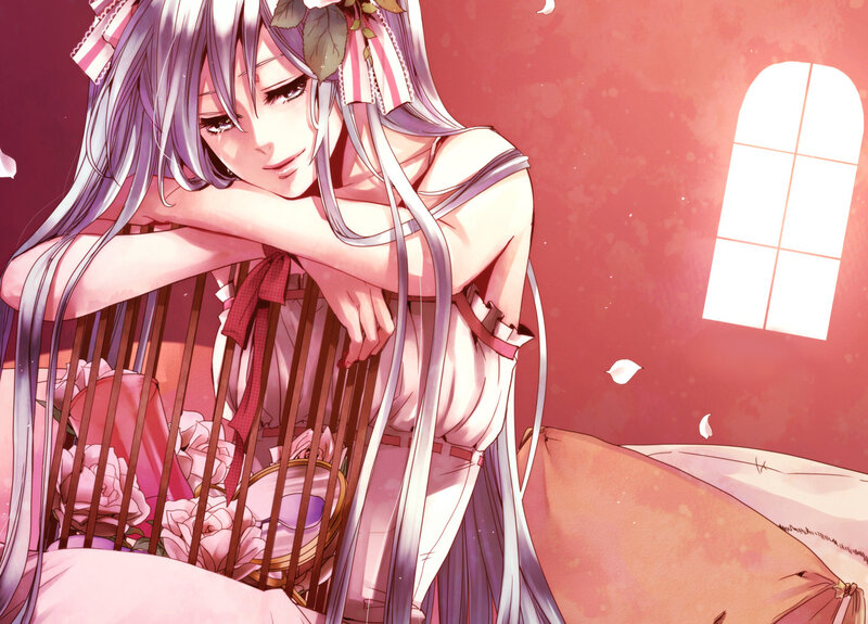 Anime Girl in Crib