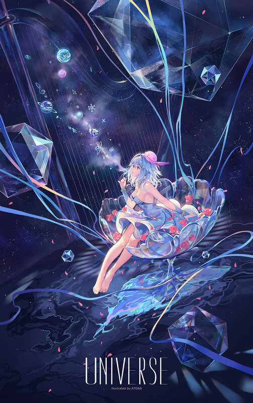 Anime Girl in Crystal Shell